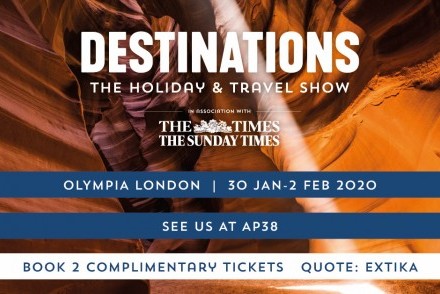 Destinations: The Holiday & Travel Show, Olympia London, 30 January to 02 February 2020