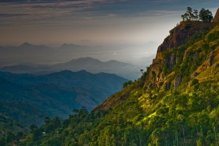 View through Ella Gap in the southern Hill Country, Sri Lanka