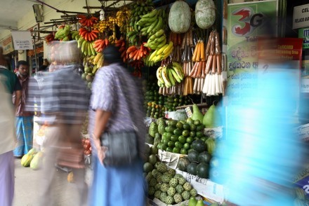 Street market in Kandy, Sri Lanka