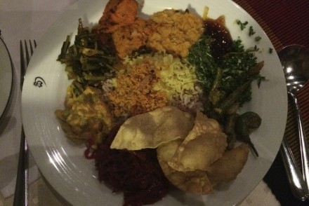 A plate of Rice and Curry, Heritance Kandalama, Dambulla, Sri Lanka