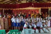Visiting family welcomed at a local school near AMBA Estate, Ella, Sri Lanka 