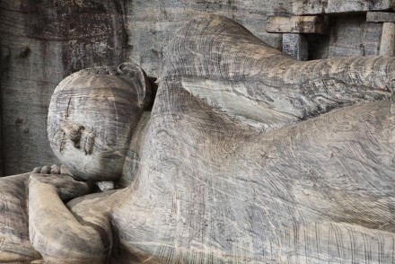 The sublime and serene reclining Buddha of Gal Vihara, Polonnaruwa, Sri Lanka