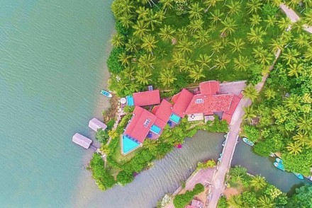 Aerial view of Waterland, Negombo, Sri Lanka