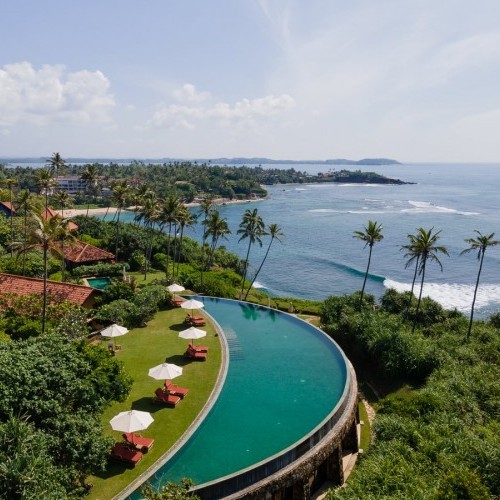 The crescent pool at Cape Weligama overlooking the Indian Ocean, Weligama, Sri Lanka