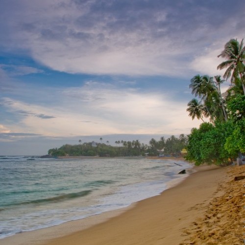 First true beach of the south coast, Unawatuna, Sri Lanka