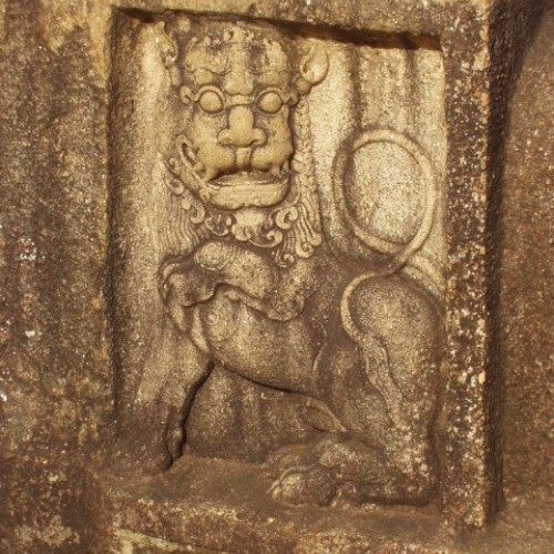 Lion motif, Mahasena's Palace, Anuradhapura, Sri Lanka