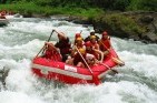Adrenaline-pumping, white-water rafting over cascading rapids, Kitulgala, Sri Lanka