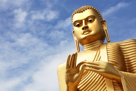 Golden Buddha at Dambulla cave temples, Sri Lanka